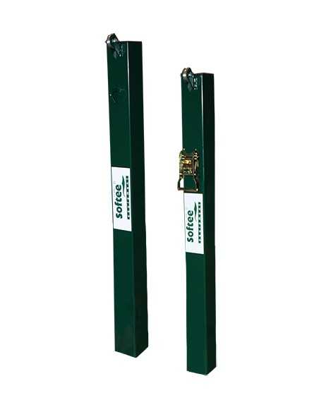 Juego de 2 postes de pádel fijos cuadrados 80x80mm