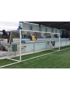 Jgo porterías fútbol 7 metálicas trasladables tubo 80 mm reglamentarias