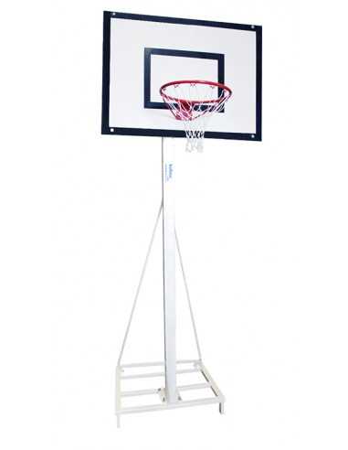Juego de 2 canastas minibasket deluxe monotubo tubo 100 trasladable 2 ruedas con carro -sin tablero,aro