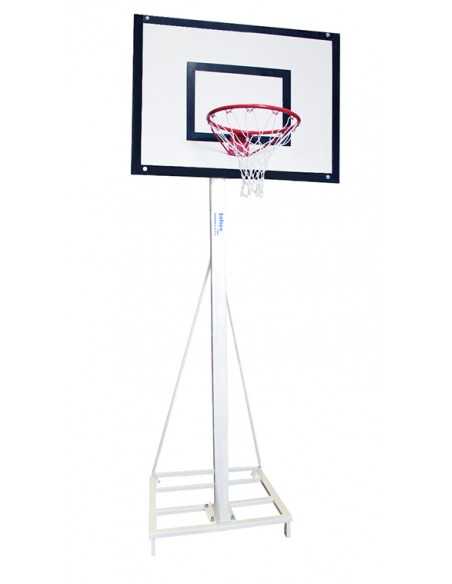 Juego de 2 canastas minibasket deluxe monotubo tubo 100 trasladable 2 ruedas con carro -sin tablero,aro