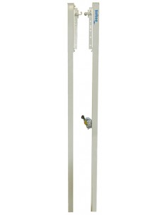 Juego postes voleibol fijos de aluminio seccion cuadrada 80x80mm