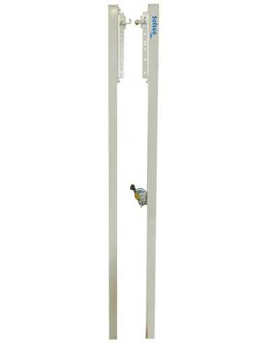 Juego postes voleibol fijos de aluminio seccion cuadrada 80x80mm