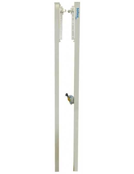 Juego postes voleibol fijos de aluminio seccion cuadrada 80x80mm
