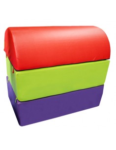 Plinton desmontable curvo de espuma -tres piezas- 100x60x90cm
