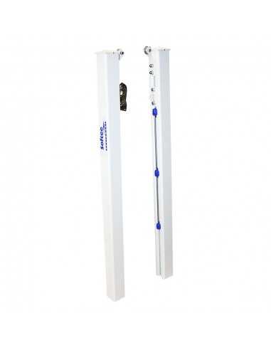 Juego postes pádel aluminio fijos sección cuadrada 80x80mm -