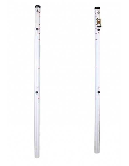 Juego de 2 postes multialturas aluminio tubo de 90mm fijos