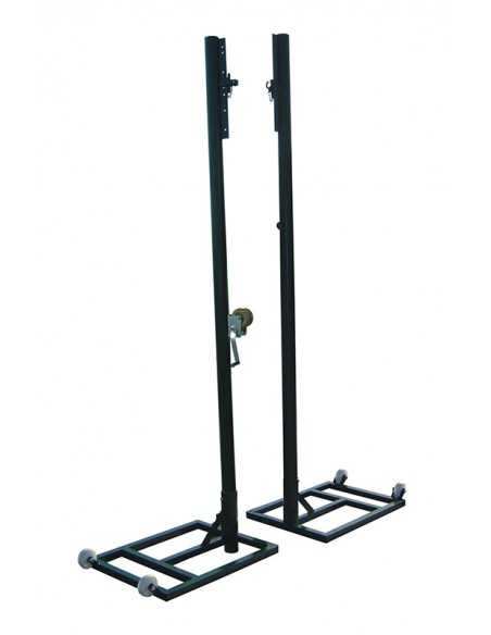 Juego postes voleibol metálicos ø 80mm trasladables