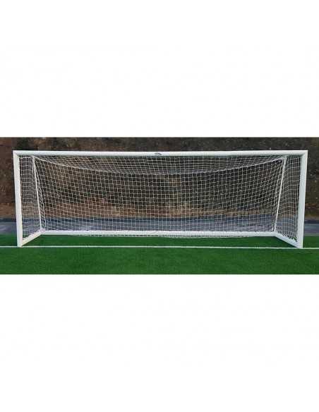 Juego porterías aluminio fútbol 11 120x100 mm trasladables