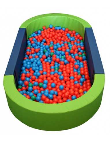 Piscina ovalada llenado pelotas, 300x150x40cm alto x 15cm ancho