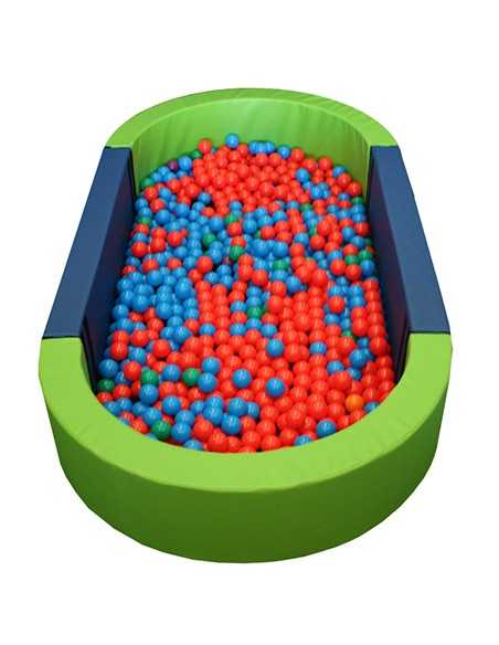 Piscina ovalada llenado pelotas, 300x150x40cm alto x 15cm ancho
