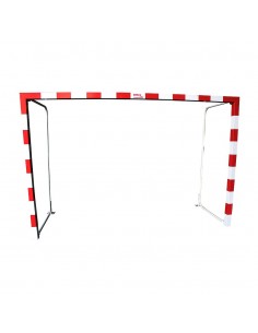 Juego porterías f.sala/balonmano metálicas  80x80mm abatibles