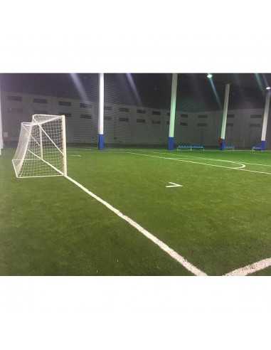 Juego porterías fútbol 11 metálicas fijas tubo 100 mm reglamentarias