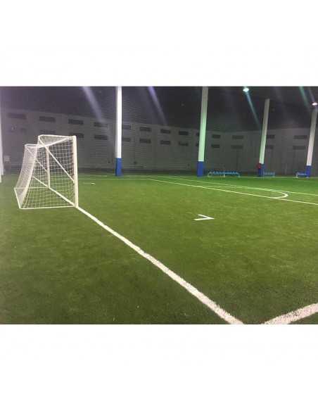 Juego porterías fútbol 11 metálicas fijas tubo 100 mm reglamentarias