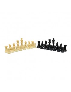 Juego piezas ajedrez pvc 9 cm(blancas+negras)
