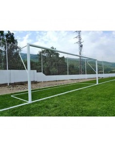 Juego porterías aluminio fútbol 7 90 mm fijas