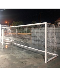 Juego porterías aluminio fútbol 7  90 mm trasladables