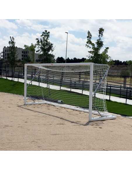 Juego porterías aluminio fútbol playa 120x100mm trasladables