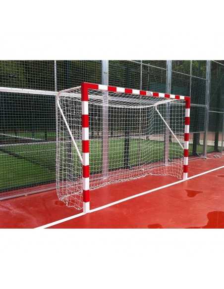 Juego porterías f.sala/balonmano metálicas fijas 80x80mm