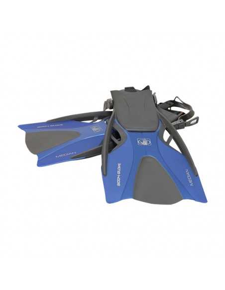 Par de aletas body talla 43/46 azul -uso no colectivo-