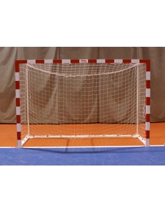 Jgo porterías f.sala/balonmano metálicas trasladables 80x80mm con base 80x40mm