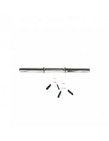 Barra mancuerna 45cm con fijaciones muelle
