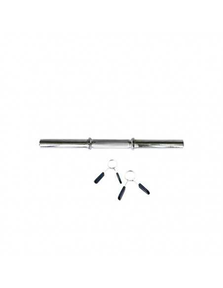 Barra mancuerna 45cm con fijaciones muelle