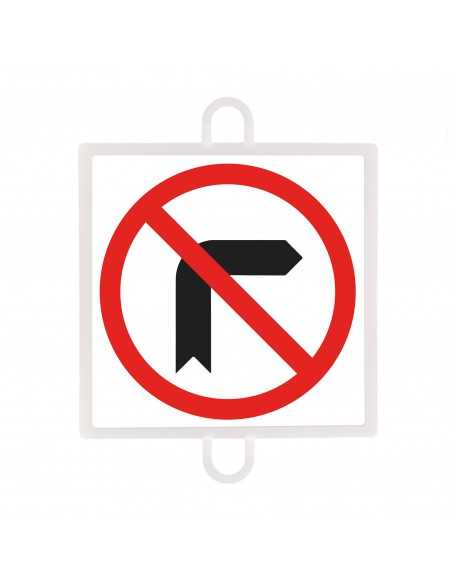 Panel de señalización tráfico de prohibición nº 4 (giro dcha)
