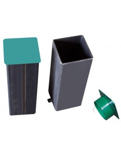 Juego botes para postes metálicos cuadrados
