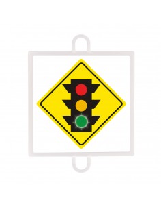 Panel de señalización tráfico de advertencia nº 3 (semáforo verde)