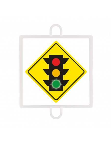 Panel de señalización tráfico de advertencia nº 3 (semáforo verde)