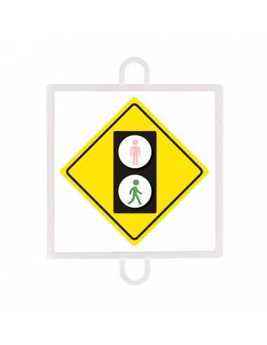 Panel de señalización tráfico de advertencia nº 4 (peatones verde)