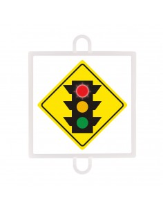 Panel de señalización tráfico de advertencia nº 1 (semáforo rojo)