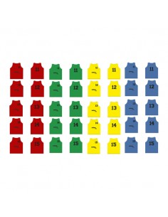 Set 5 petos softee numerados del 11 al 15
