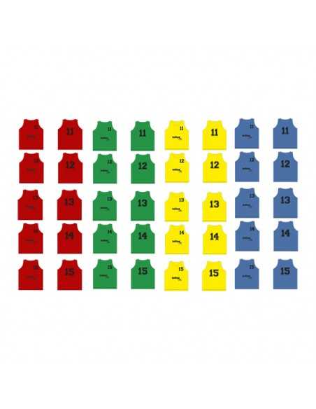 Set 5 petos softee numerados del 11 al 15