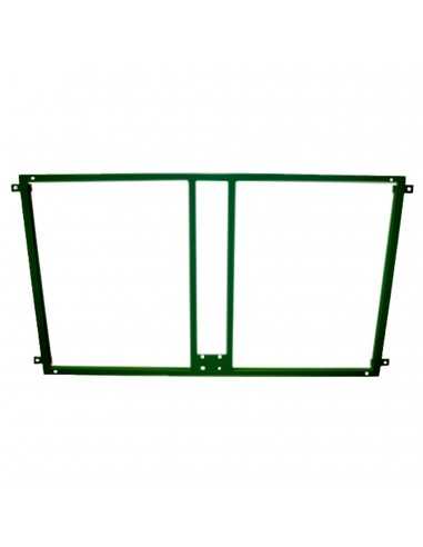 Soporte metalico para sujeccion tablero y aro baloncesto a la pared - verde