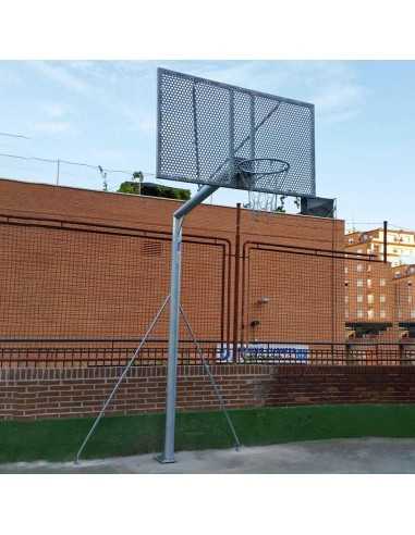 Juego 2 tirantes galvanizados canastas para atornillar al suelo