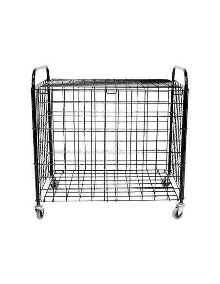 Carro portabalones acero plegable con ruedas y tapa