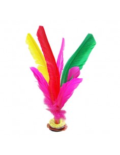 Lote 5 indiakas fútbol pluma 21cm