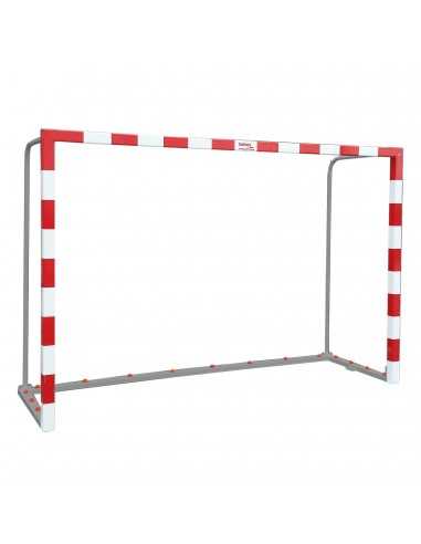 Juego porterías f.sala/balonmano aluminio trasladables 80x80mm con base 80x40mm top