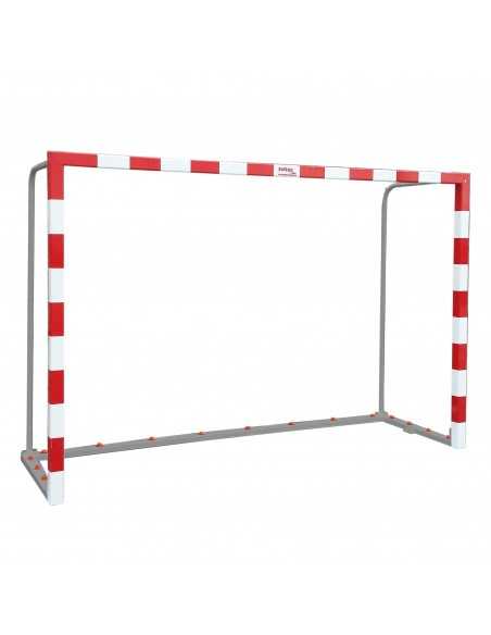 Juego porterías f.sala/balonmano aluminio trasladables 80x80mm con base 80x40mm top