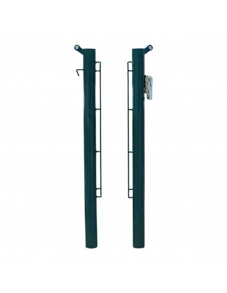 Juego postes pádel metálicos 80mm fijos deluxe