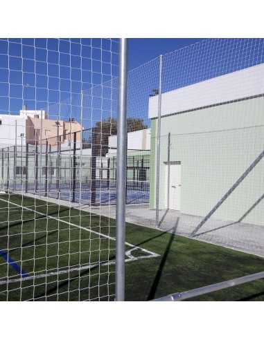 Poste metálico galvanizado 6m para red protección con pletina para atornillar