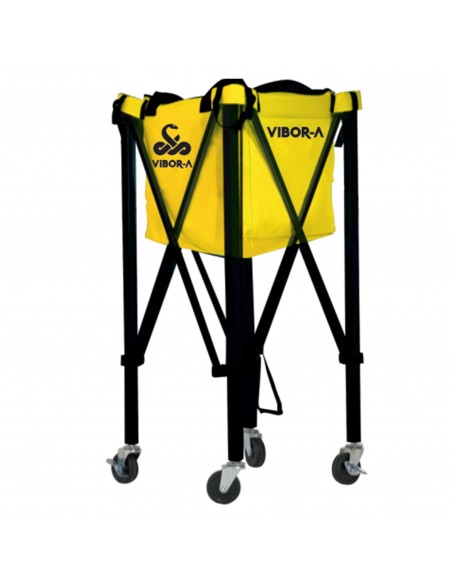 Carro portapelotas de tenis/pádel vibor-a "genius" yellow