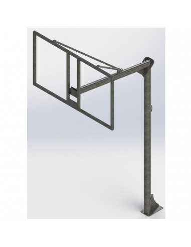 Jgo canastas antivandalicas baloncesto new tubo 114 mm galvanizadas -incluye aros, redes y tableros-