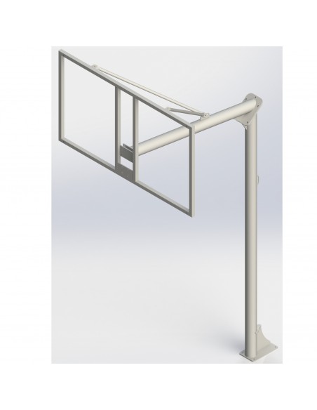 Jgo canastas antivandalicas baloncesto new tubo 114 mm lacada -incluye aros, redes y tableros-