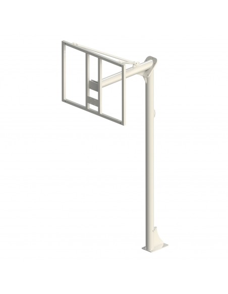 Juego de 2 canastas antivandalicas minibasket new tubo 114 mm lacada -incluye aros, redes y tableros-