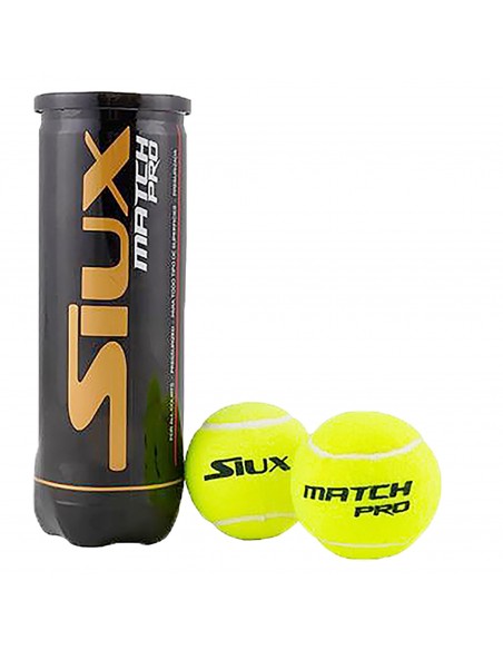 Bote 3 pelotas de pádel siux match pro
