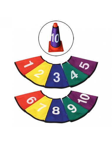 Set 10 fundas numerados para cono semírigido