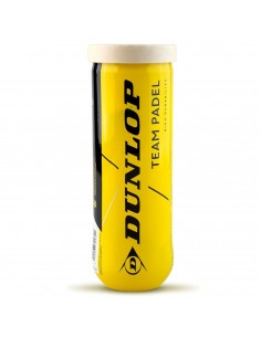 Bote de 3 pelotas de pádel dunlop team padel d pb