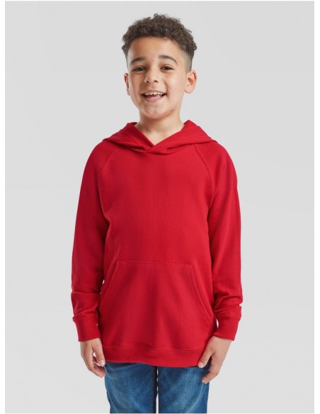 Sudadera infantil fruit of the loom lightweight hooded sweat